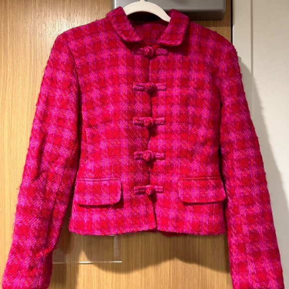 Krishna Brazillian brand button up pink and red blazer - Picture 1 of 3